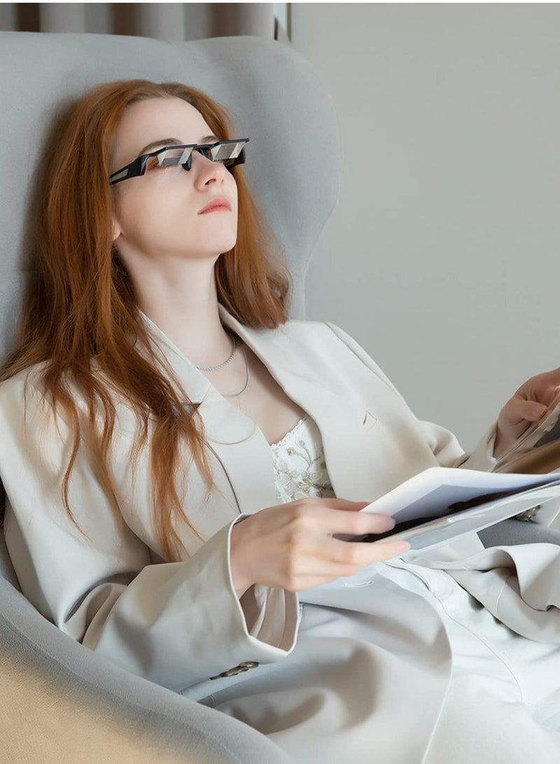 Laying Down Light Prism Glasses 90° Prism Glasses Bed Prism Spectacles Horizontal Mirror Lazy Readers Glasses Neck Relaxer for Lying Down Reading Watching TV Phone Glasses - Image 5